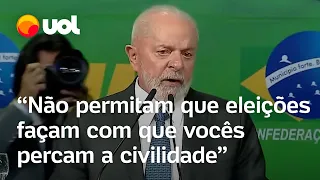 Lula pede 'civilidade' após vaias em evento com prefeitos: 'Este país está precisando de harmonia'