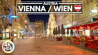 Beauty of Vienna City at Night: A Walking Tour in 2023 - 4K-HDR 60FPS