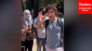 SHOCK VIRAL VIDEO: Pro-Palestinian Activists At UCLA Block Jewish Student From Entering Campus