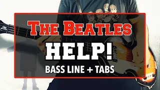 The Beatles - Help! /// BASS LINE [Play Along Tabs]