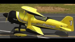 Flying the Mighty R/C 85% Pitts Python Aerobatic Biplane - Real Flight