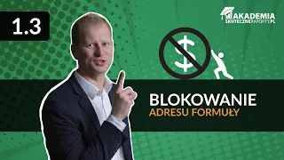 1.3.Blokowanie adresu formuły [Kurs Formuły i operacje na danych Excel]