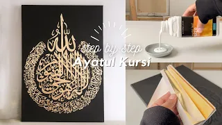 Silent Art Vlog 🍁 Running a small-business from home | Arabic Calligraphy paint with me | No music
