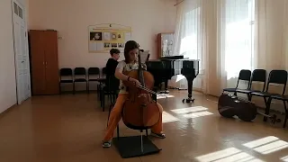 Концерт Вивальди 1 часть, Виктория Пекшева 5 кл Музыкальная школа при Шебалина г. Омск #cello