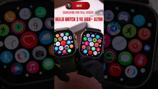 Hello Watch 3 vs W69+ Ultra [Quick Comparison] #Shorts #YouTubeShorts #applewatchultra