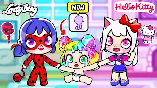 J'Ai 2 Mamans : Ladybug VS Hello Kitty | Histoire Toca Life