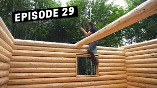 Building A Log Cabin | Ep. 29 | After 17 log layers the walls are DONE! | Starting the SECOND floor!