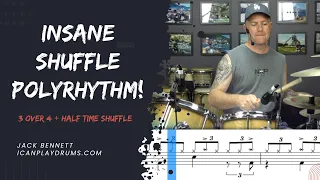 Half Time Shuffle With 3 Over 4 Polyrhythm - Icanplaydrums.com