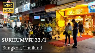 4K HDR| Walk around Sukhumvit Soi 33/1 | Japanese Town| Bangkok | Thailand