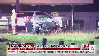 19-year-old killed in crash after leading Wake Co. deputies on 100+ mph chase