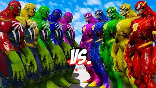 TEAM HULK SPIDER COLOR VS TEAM VENOM FLASH COLOR - EPIC SUPERHEROES WAR