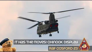 THIS IS IMPRESSIVE: RAF HC-6A CHINOOK DISPLAYING AWESOME AGILITY • RAF COSFORD AIR SHOW 2023 #sendit