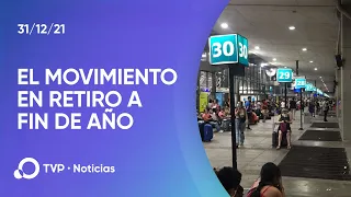 El movimiento en la terminal de Retiro el último día del año