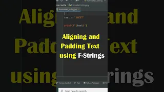 Python String Formatting with F-Strings: Aligning Text and Padding with Special Characters #python