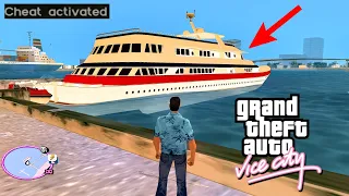 How To Drive YACHT in GTA Vice City ! Hidden Place | Secrets and Cheats