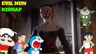 Doraemon And His Friends Kidnapped By Evil Nun Aunty | Funny Shinchan 😂