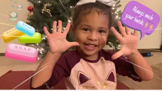 Fun hand washing with Minnie Mouse sink