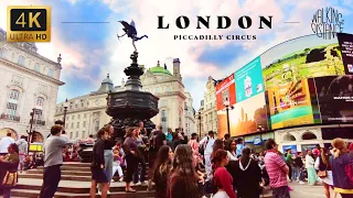 LONDON, UK - [4K] Walk to Piccadilly Circus from St James Park via Trafalgar Square