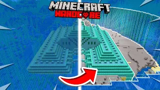 I Drained an Ocean Monument in Minecraft Hardcore!