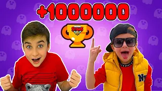 1 000 000 КУБКОВ в BRAWL STARS !!! МИЛЛИОН в клубе Crazy Богдаш !