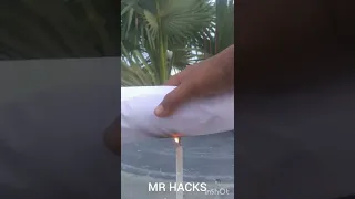 fire🔥 and glass Experiment.. #MR HACKS#shorts