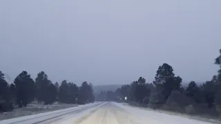 Snowy conditions across New Mexico