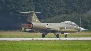 Takeoff and precautionary landing CF-104D Starfighter LN-STF at Leeuwarden Air Base