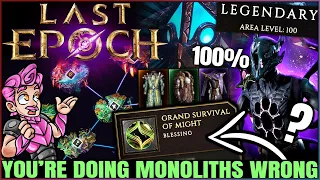 Last Epoch - Don't Get THIS Wrong - EASY FAST Monoliths Guide - Best Monolith Item Gear & XP Farm!