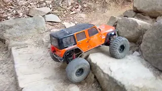 tuned scx10 go up mountain  step