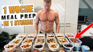 Meal Prep für eine komplette Woche (Nur 1 Stunde kochen)