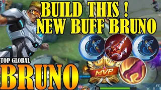 NEW BUFF BRUNO IS OVERPOWERED | BRUNO BEST BUILD 2022 | INPLAY MOBILE LEGENDS