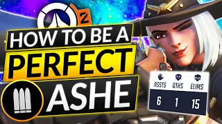 THE ULTIMATE ASHE GUIDE for INSTANT WINS - PERFECT AIM and BEST DPS Tips - Overwatch 2 Guide