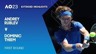 Andrey Rublev v Dominic Thiem Extended Highlights | Australian Open 2023 First Round