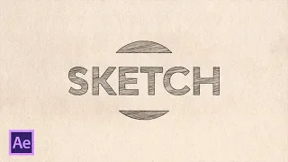 Появление рисованного карандашного логотипа в After Effects