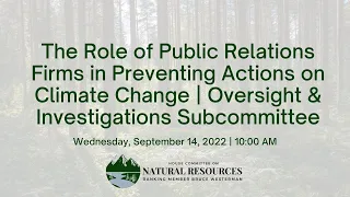 The Role of Public Relations Firms in Preventing Action on Climate Change