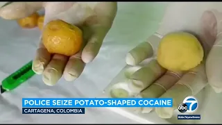 More than 2,800 pounds of cocaine disguised as potatoes seized by Colombian authorities l ABC7