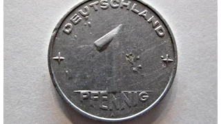 GDR, 1 pfennig, 1953. ГДР, 1 пфенниг, 1953