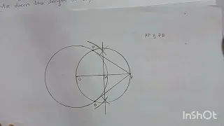 Draw a circle of radius 4cm.Markthe centre as 0.Mark a point P outside the circle at a distance 7cm