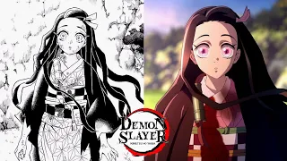 DIFERENCIA KIMETSU NO YAIBA TEMPORADA 3 LA ALDEA DE LOS HERREROS CAPITULO 11 ANIME COMPARACION MANGA