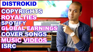 DistroKid - 20 Questions ANSWERED! Copyrights, Cover Songs, Royalties, Spotify, Global Earnings...