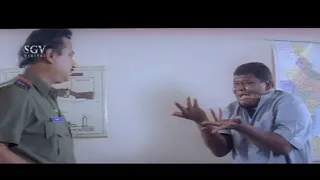 Sincere Police Ashok Arrests Dishonest Police Inspector | Don Kannada Movie Scene | Shiva Rajkumar