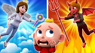Angel & Devil Mommy 😇👿 |  Real or Fake Mom? | NEW ✨ Best Funny Nursery Rhymes For Kids