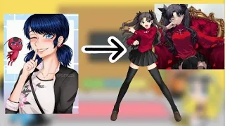 MLB react to Marinette as Rin tohsaka||{Requested}||Gacha||Miraculous ladybug||