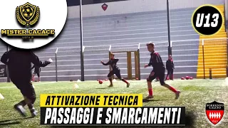 ESERCITAZIONE ESORDIENTI CALCIO: PASSAGGI E SMARCAMENTI | SCUOLA CALCIO