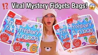 ASMR OPENING THE *VIRAL* GIANT MYSTERY FIDGET BAGS!!😱🍭🍒🪐🦀⁉️(+ HUGE ROMWE HAUL!🫢)