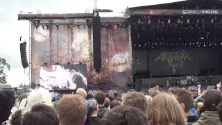Anthrax feat. Andreas Kisser (Sepultura) - Indians - Sonisphere Knebworth - big four - 08/07/2011
