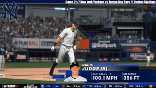 MLB THE SHOW 24 | New York Yankees vs Tampa Bay Rays | Game 21