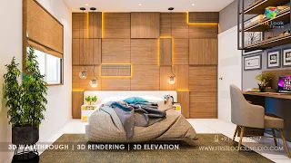 Luxury 3 BHK Apartment Interior 3D Walkthrough