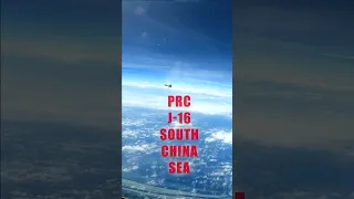 Chinese J-16 Crosses U.S. RC-135 over South China Sea