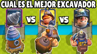 WHAT IS THE BEST EXCAVATOR? | MIGHTY MINER vs MINER vs GOBLIN DRILL | CLASH ROYALE